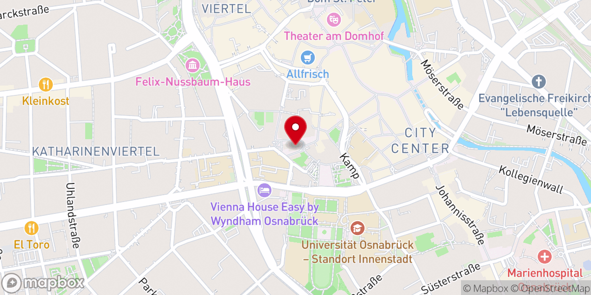 Map showing location of Evangelisch-lutherisches Pfarramt St. Katharinen Osnabrück