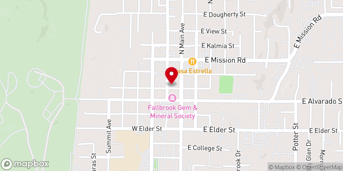 Map showing location of LifePointe Fallbrook