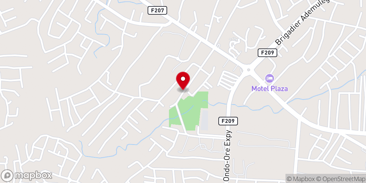 Map showing location of RCCG BLESSED SANCTUARY ONDO PROVINCE 2