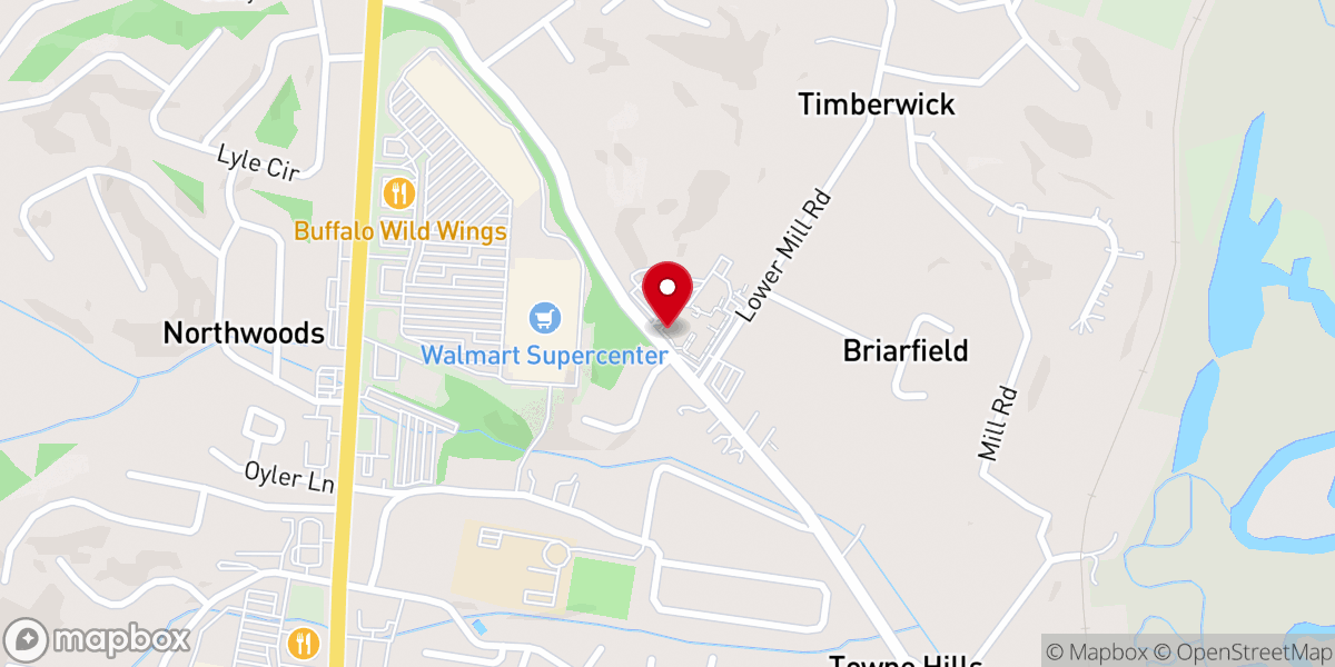 Map showing location of Hixson First Baptist Church