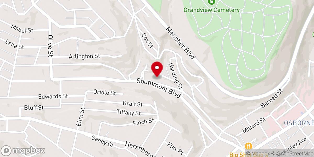 Map showing location of St Matthew's Anglican Church