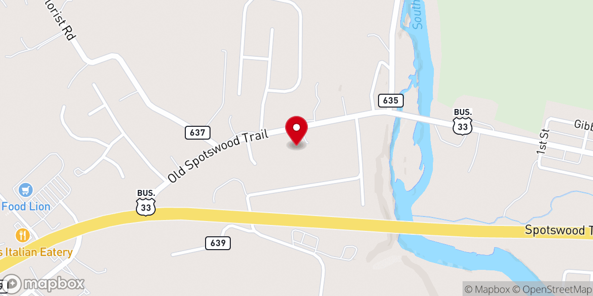 Map showing location of Elkton Area United Services