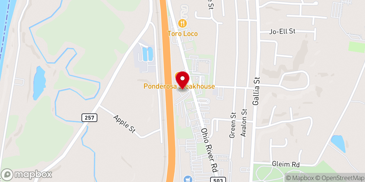Map showing location of Wheelersburg Cinema