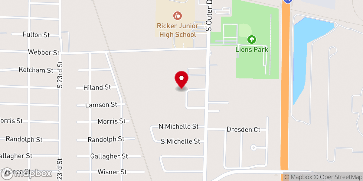 Map showing location of New Covenant Christian Center