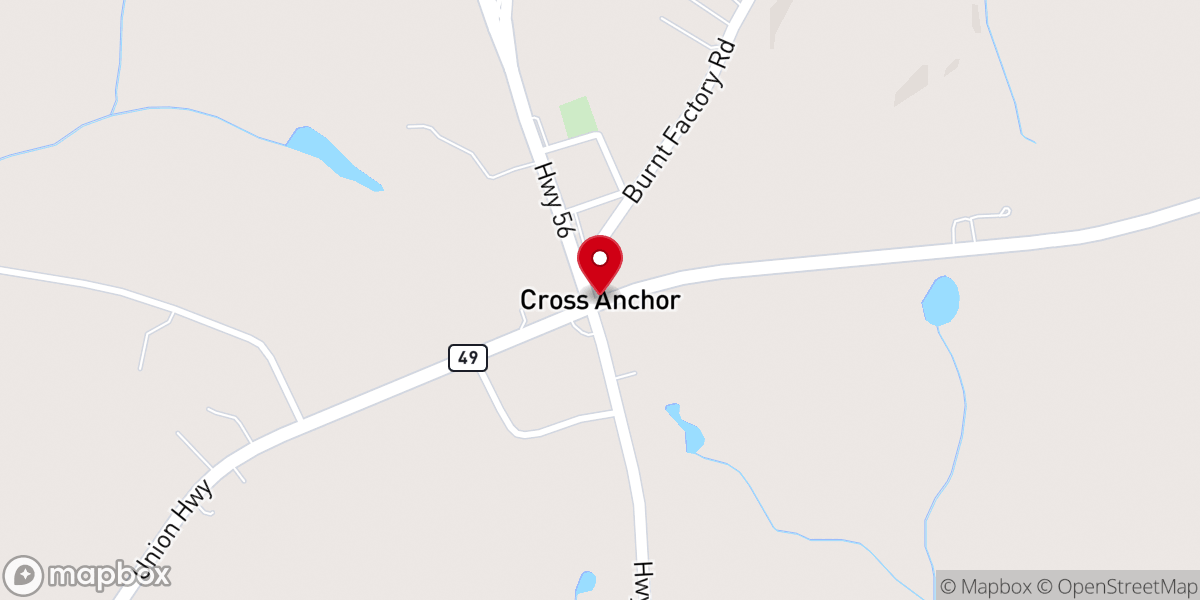 Map showing location of Cross Anchor