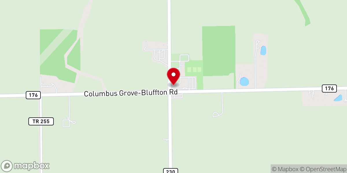 Map showing location of Ebenezer Mennonite Church