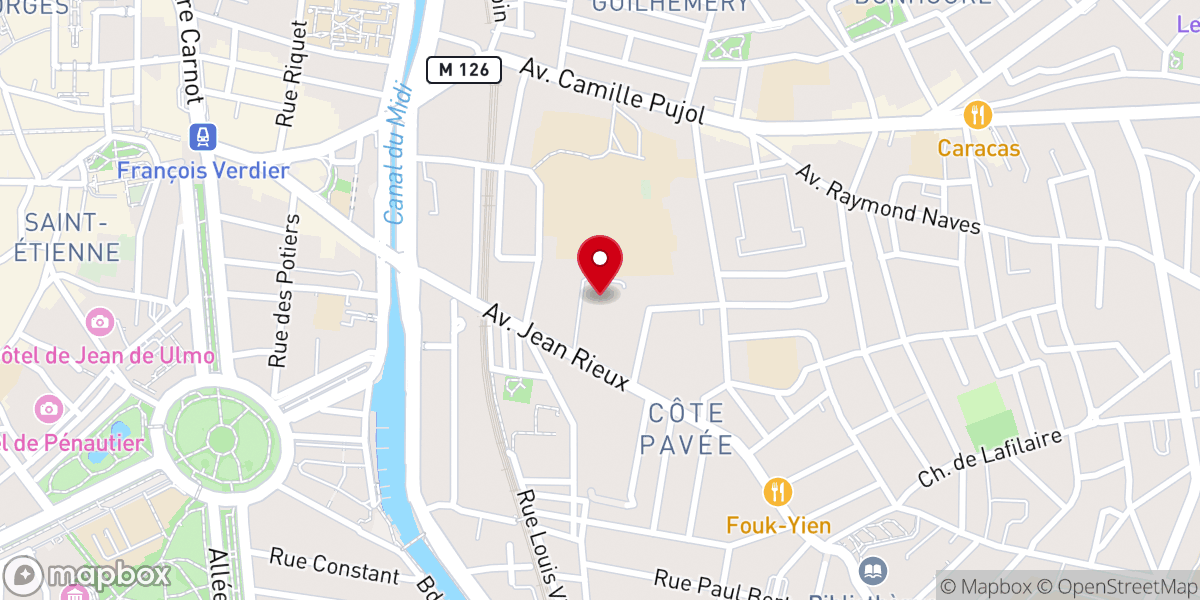 Map showing location of Couvent des Carmes
