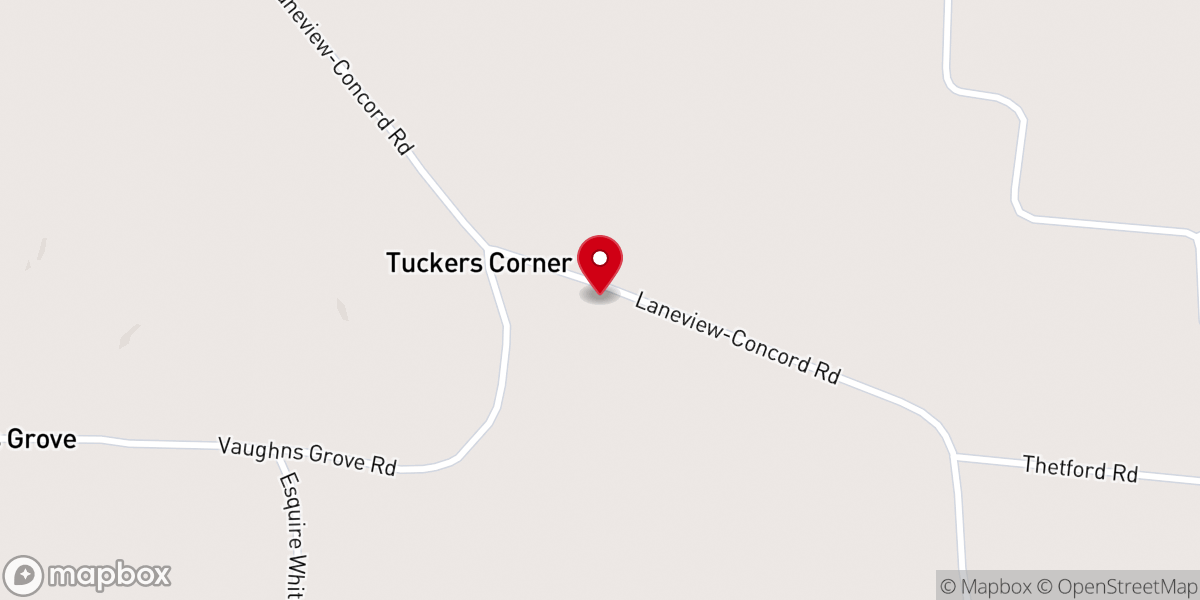 Map showing location of Pleasant HIll Church of Christ