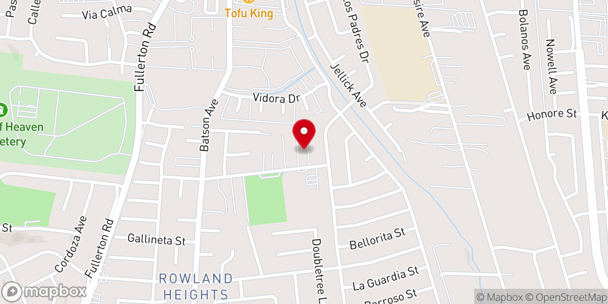 Map showing location of Iglesia Nueva Vida