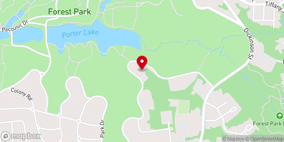Map showing location of The Unitarian Universalist Society of Greater Springfield (UUSGS)