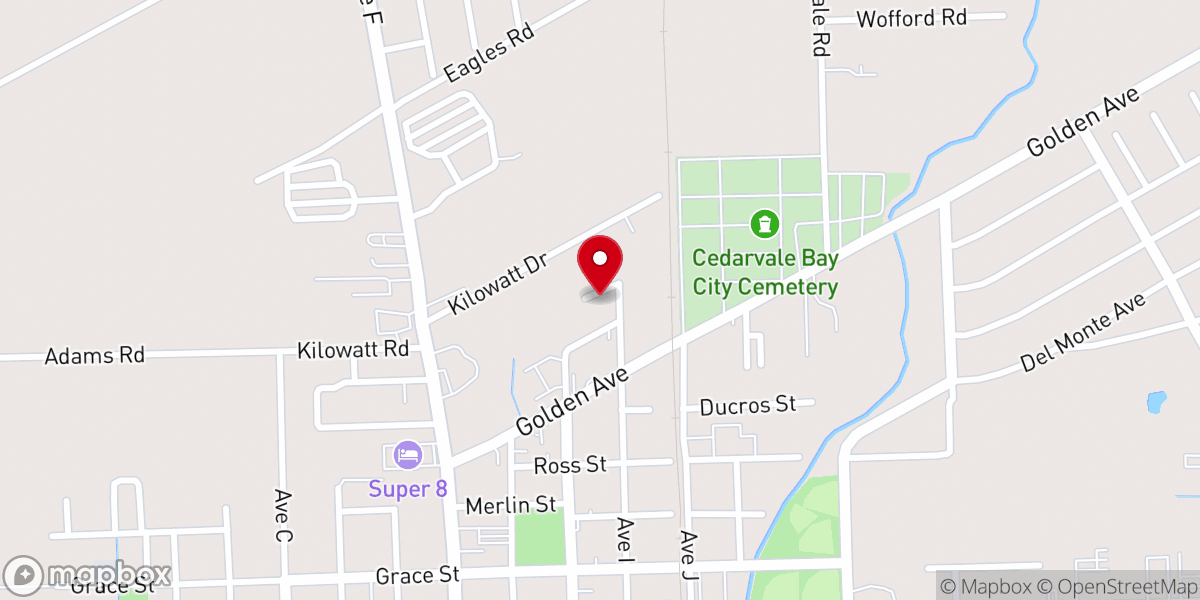 Map showing location of First Pentecostal Church