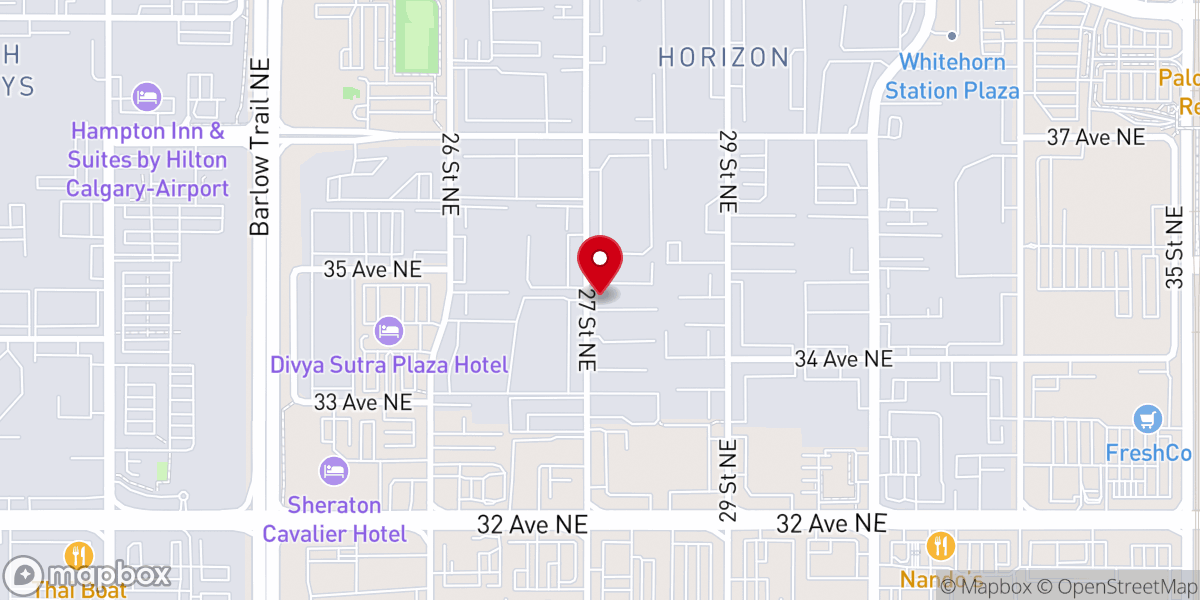 Map showing location of RCCG Christ Love Assembly Calgary Church