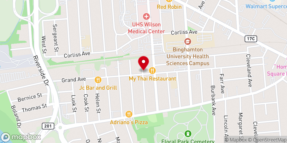 Map showing location of Faith Evangelistic Church