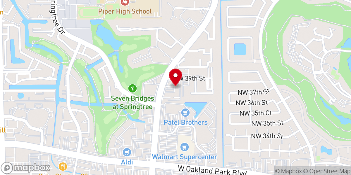 Map showing location of Faith Tabernacle - South FL