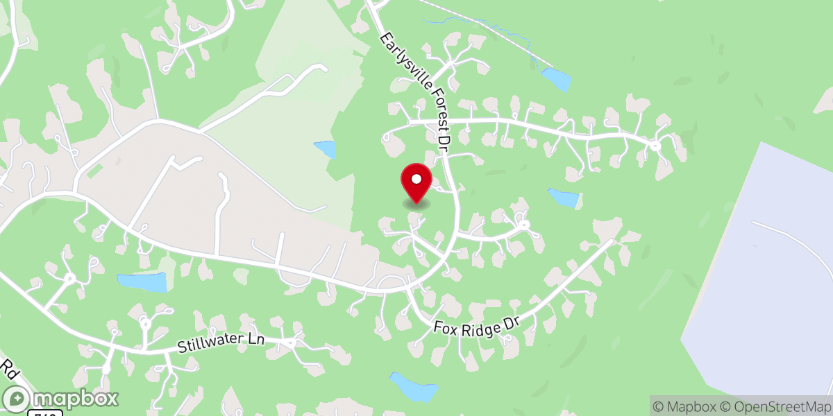 Map showing location of Earlysville Union Church