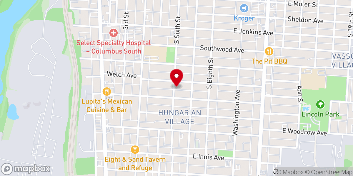 Map showing location of Christ Embassy Columbus Central