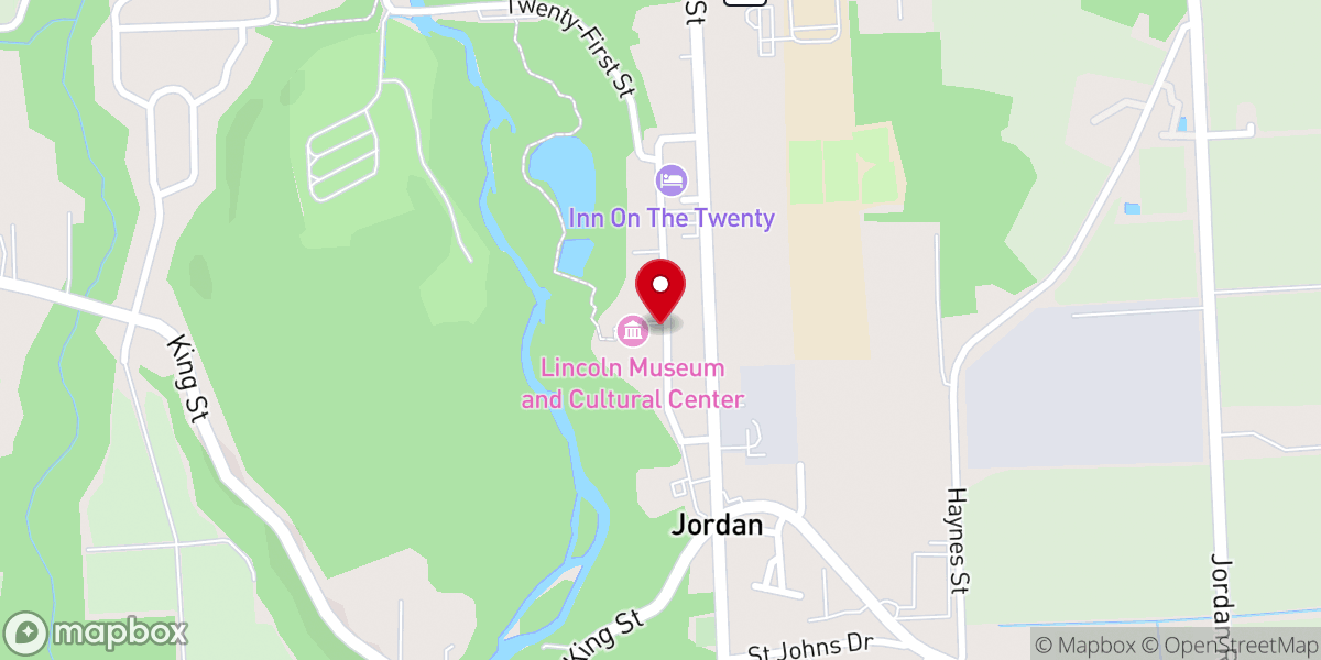 Map showing location of Lincoln Museum and Cultural Centre