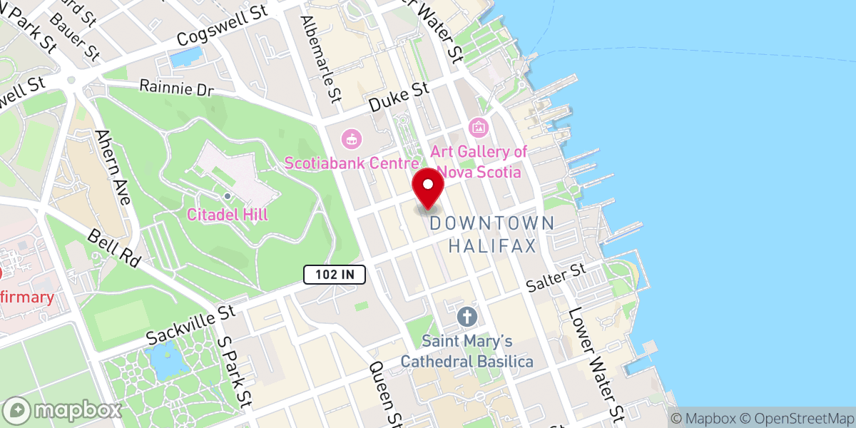 Map showing location of Yuk Yuk's Halifax Comedy Club