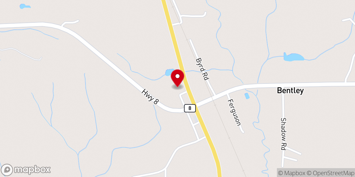 Map showing location of Water of Life Church