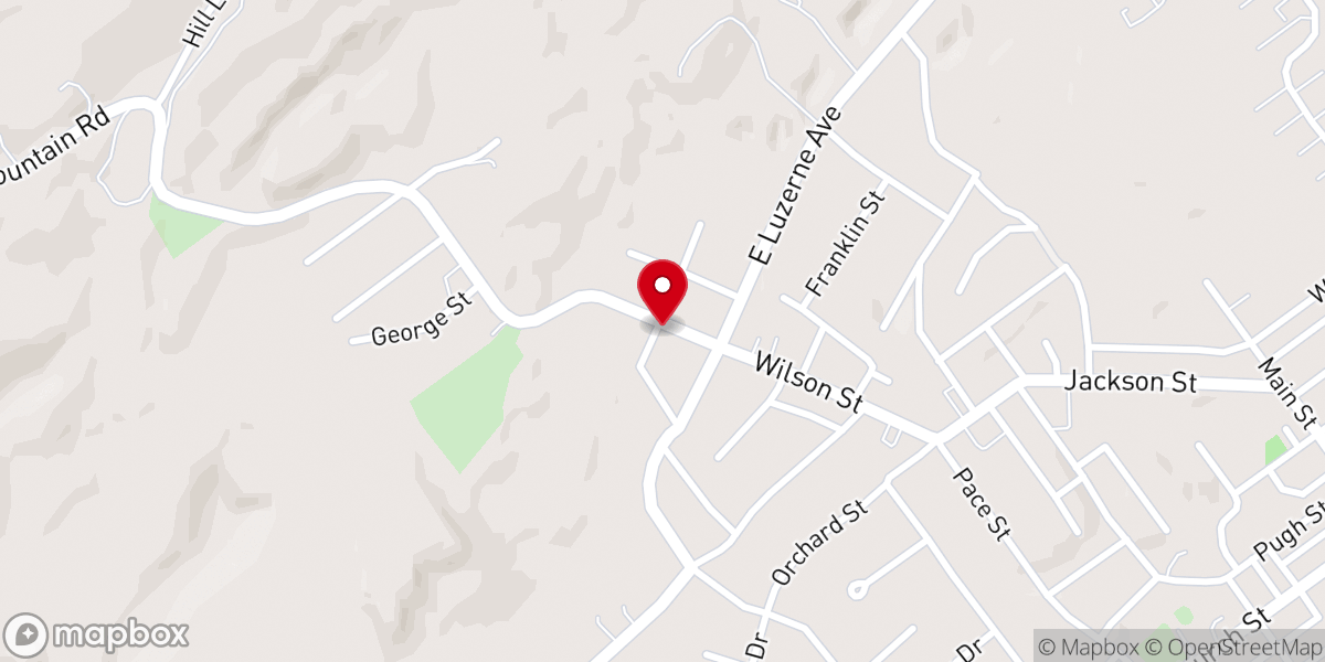 Map showing location of Larksville United Methodist