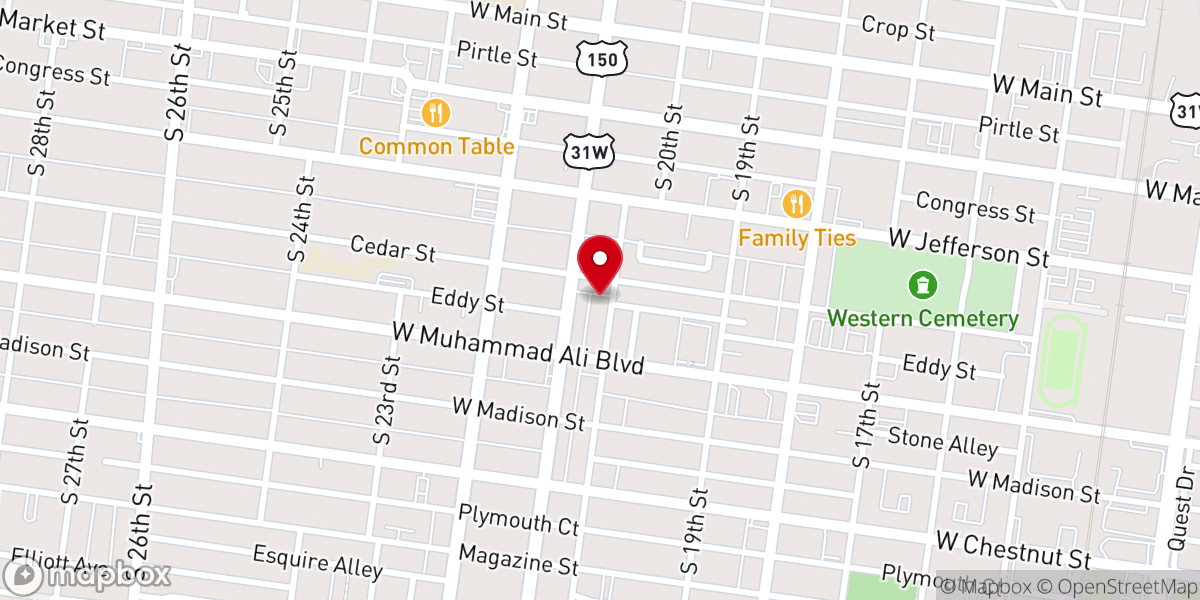 Map showing location of Saint Luke Missionary Baptist Church