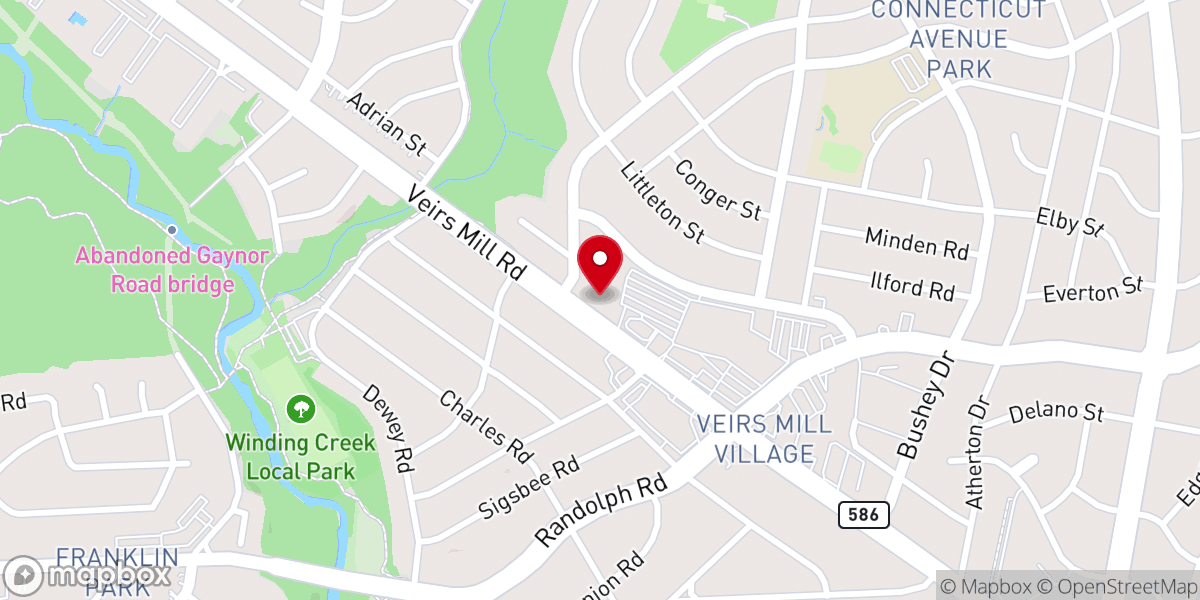 Map showing location of Viers Mill Baptist Church