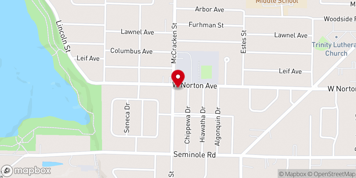 Map showing location of Holy Fire Fellowship Muskegon