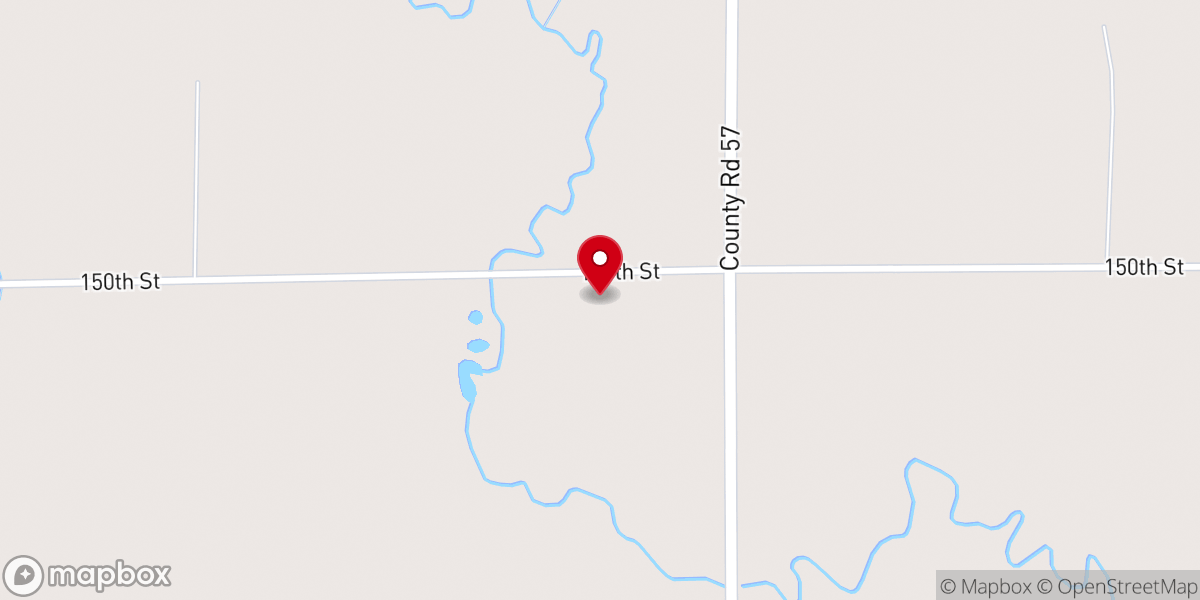 Map showing location of Sauk Valley Lutheran Church