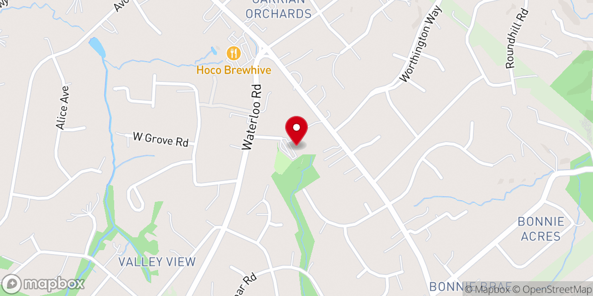 Map showing location of Columbia Chinese Baptist Church