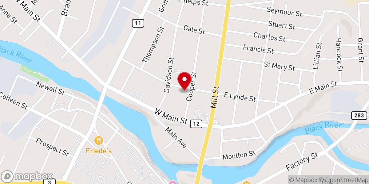 Map showing location of New Harvest of Watertown