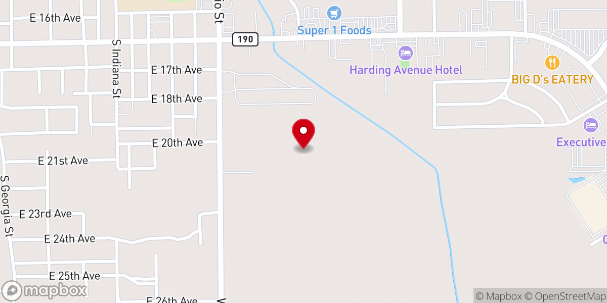 Map showing location of College Heights Church of Christ