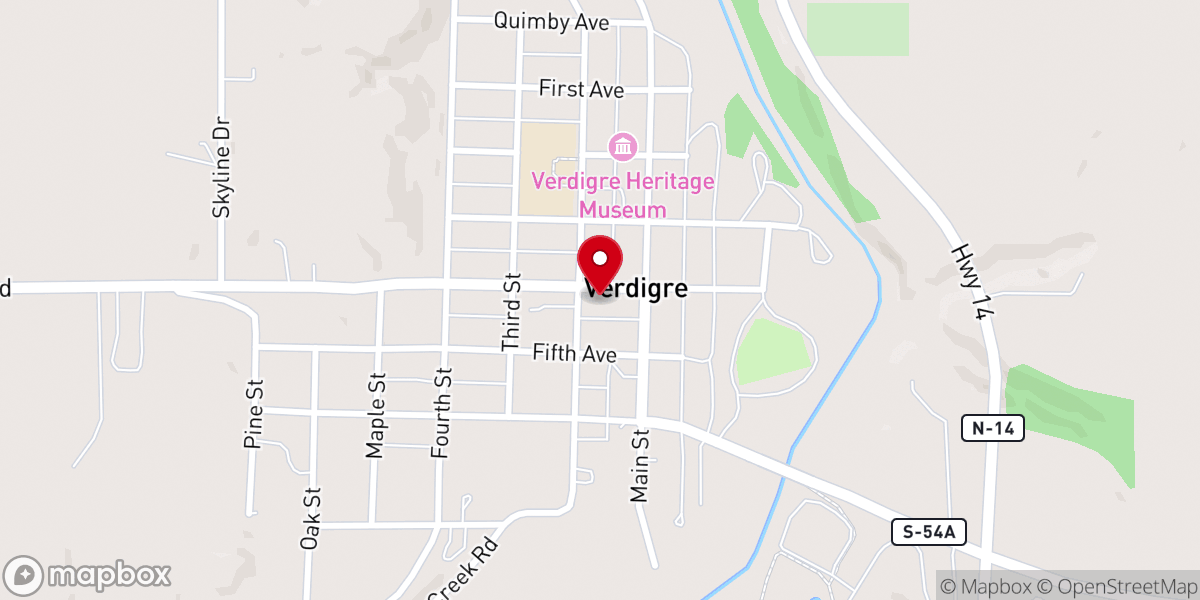 Map showing location of United Methodist Church