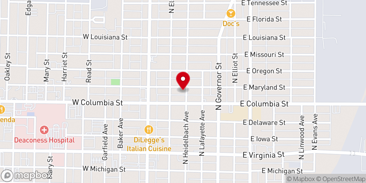 Map showing location of Victory Temple COGIC