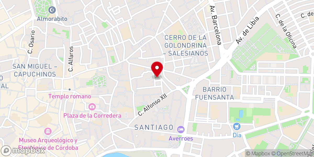 Map showing location of Iglesia de la Magdalena