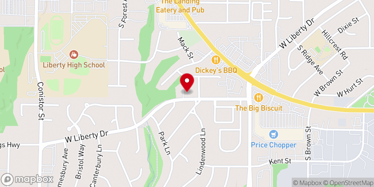 Map showing location of Community Of Christ--Liberty, MO