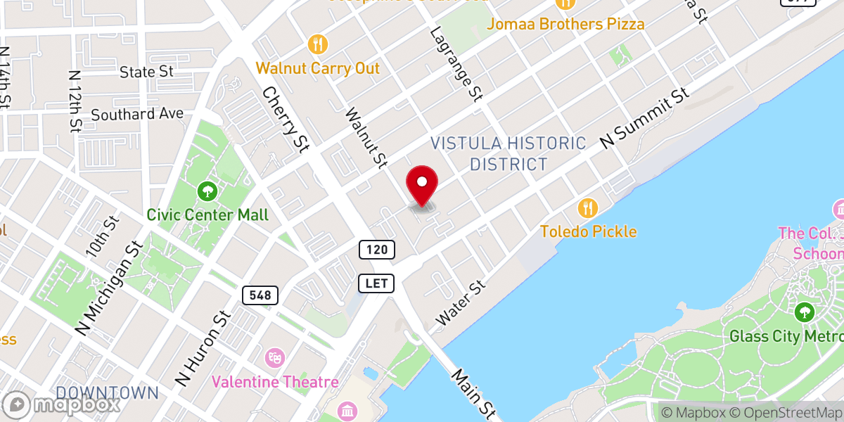 Map showing location of Holy Trinity Greek Orthodox Cathedral