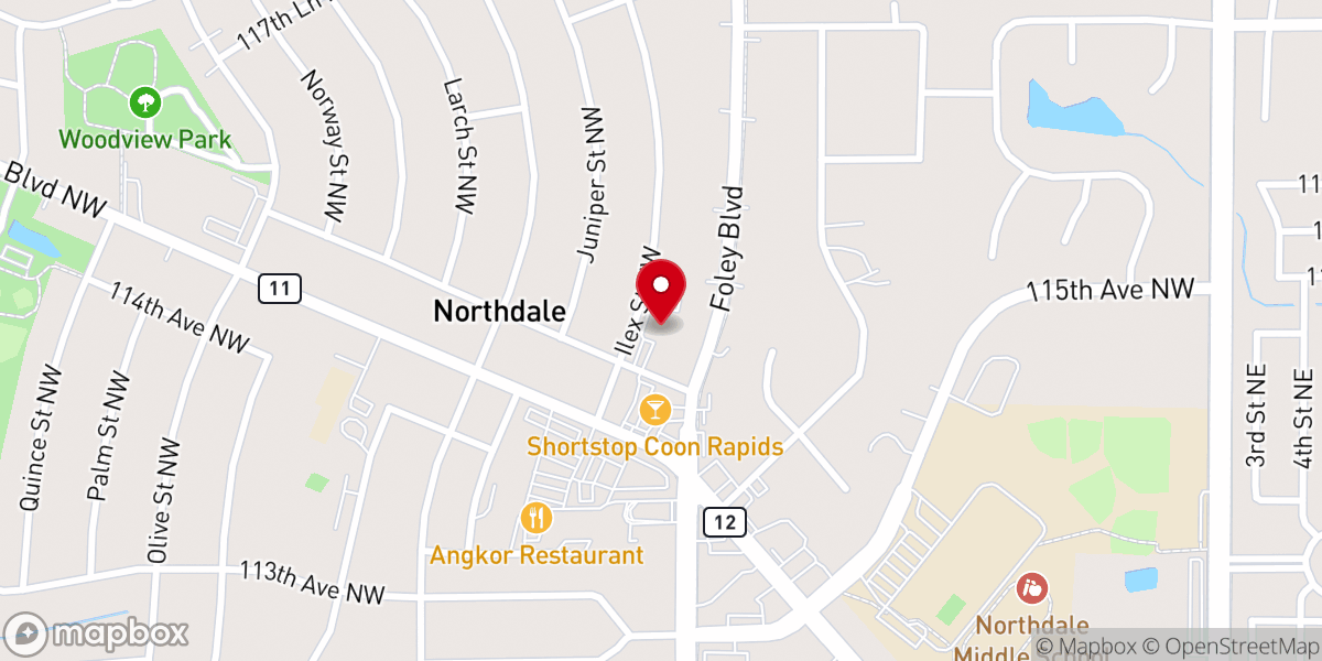 Map showing location of First Hmong Baptist Church