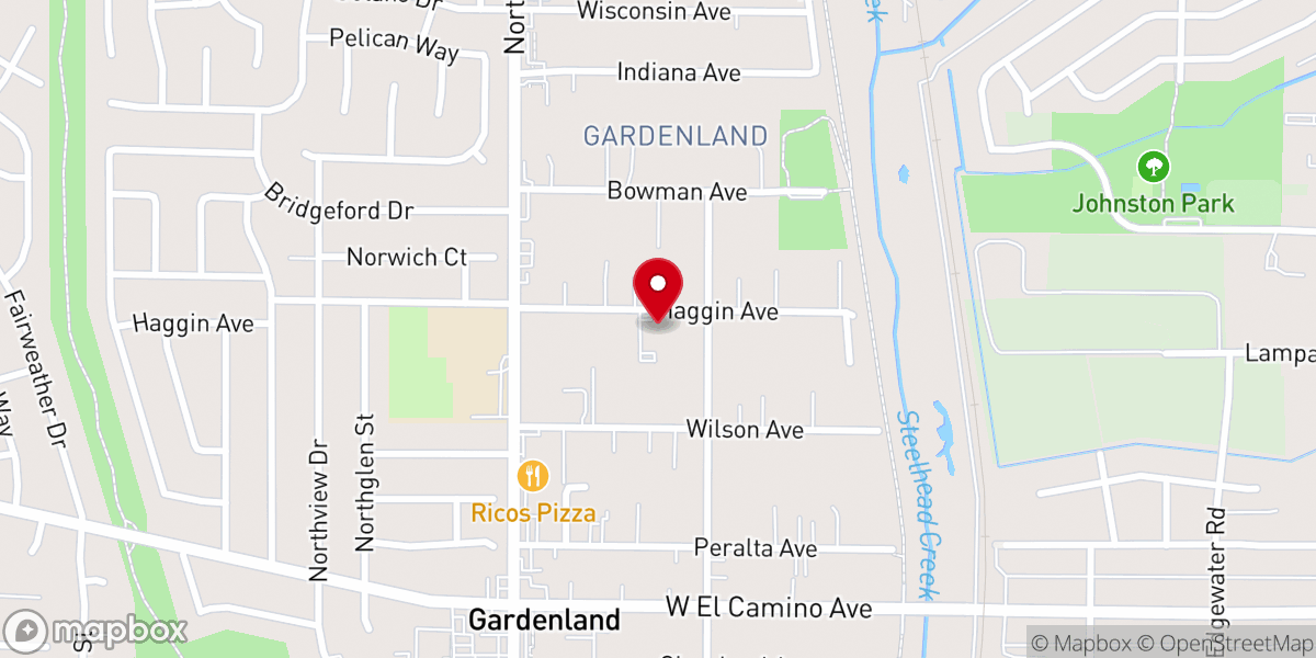 Map showing location of Northgate Church of God in Christ