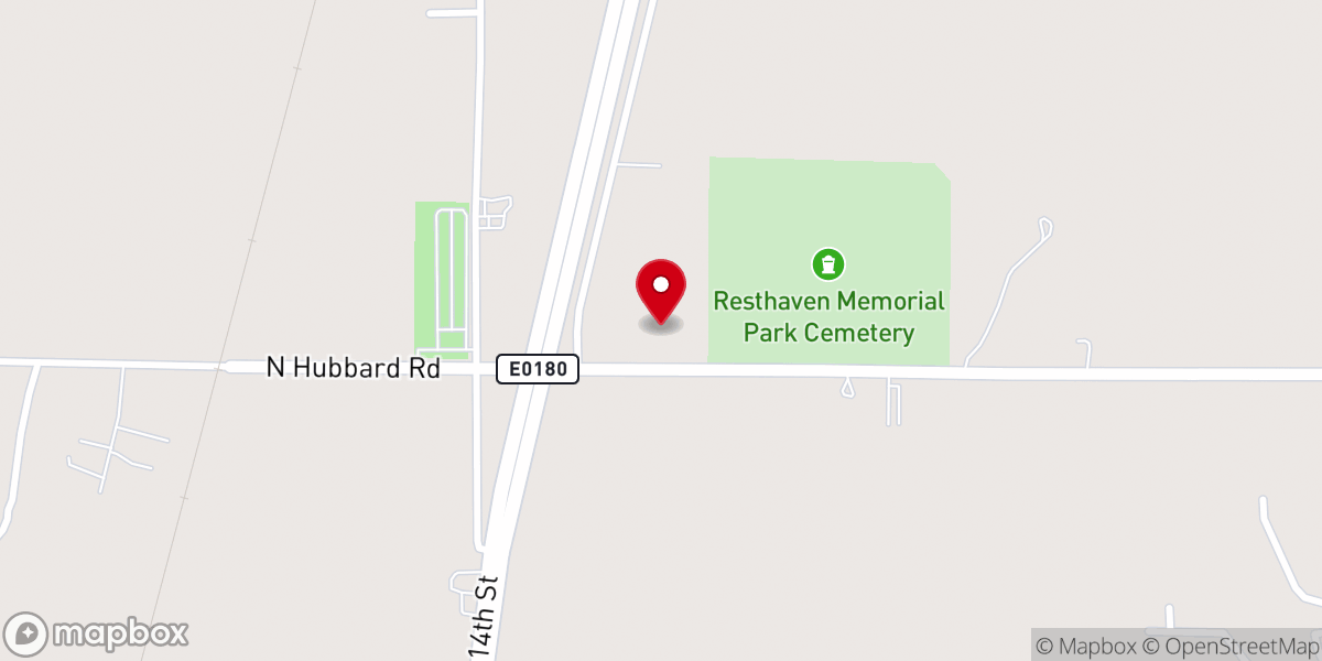 Map showing location of Agape Church of Christ