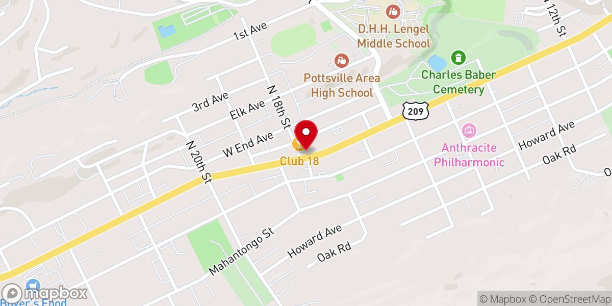 Map showing location of Connect Fellowship Church Pottsville
