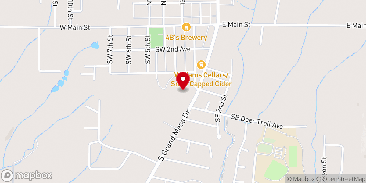 Map showing location of Pioneer Town Museum