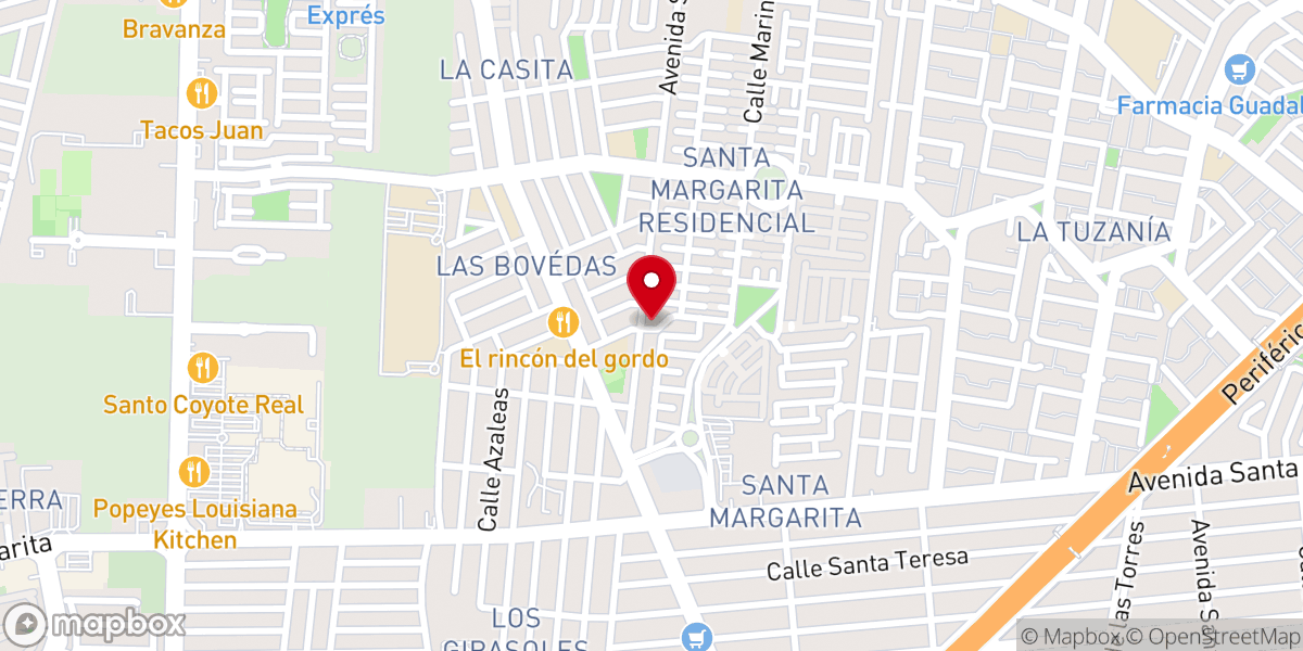 Map showing location of CASA DE JESÚS EL MESÍAS