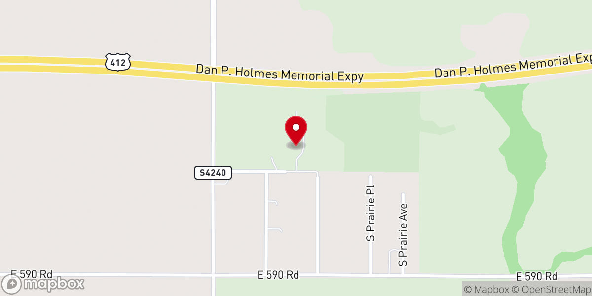 Map showing location of Cowboy Gatherin' Church