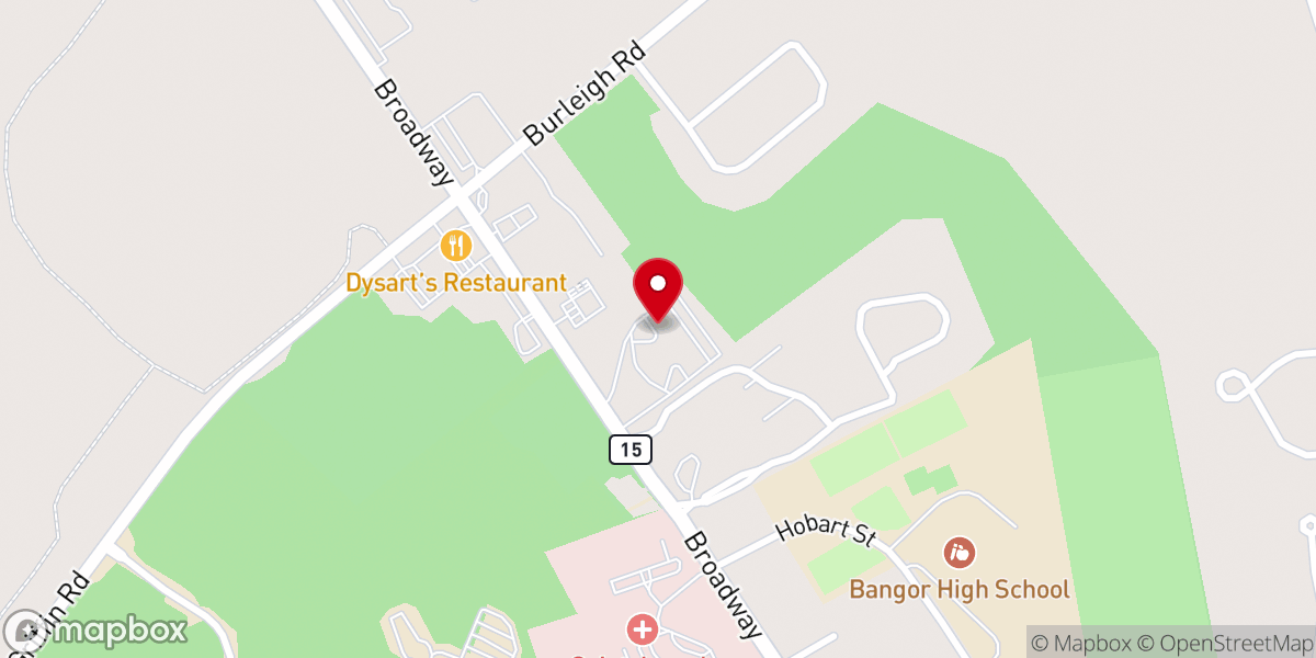 Map showing location of Glad Tidings Church