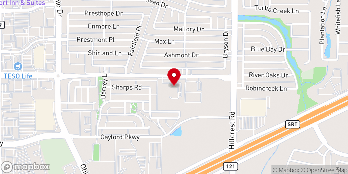 Map showing location of Frisco Community Bible Church 費斯可基督徒中國教會