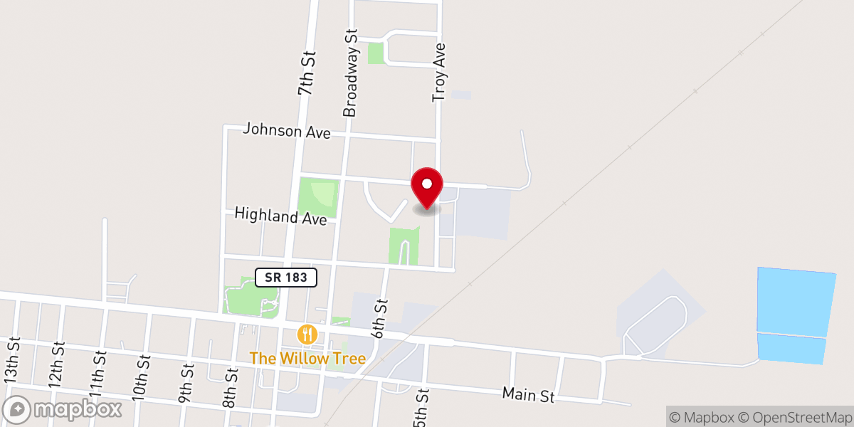 Map showing location of Saint James Baptist Church