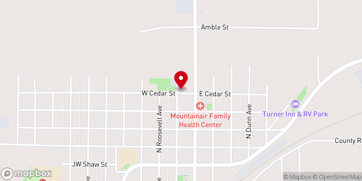 Map showing location of Church of Christ
