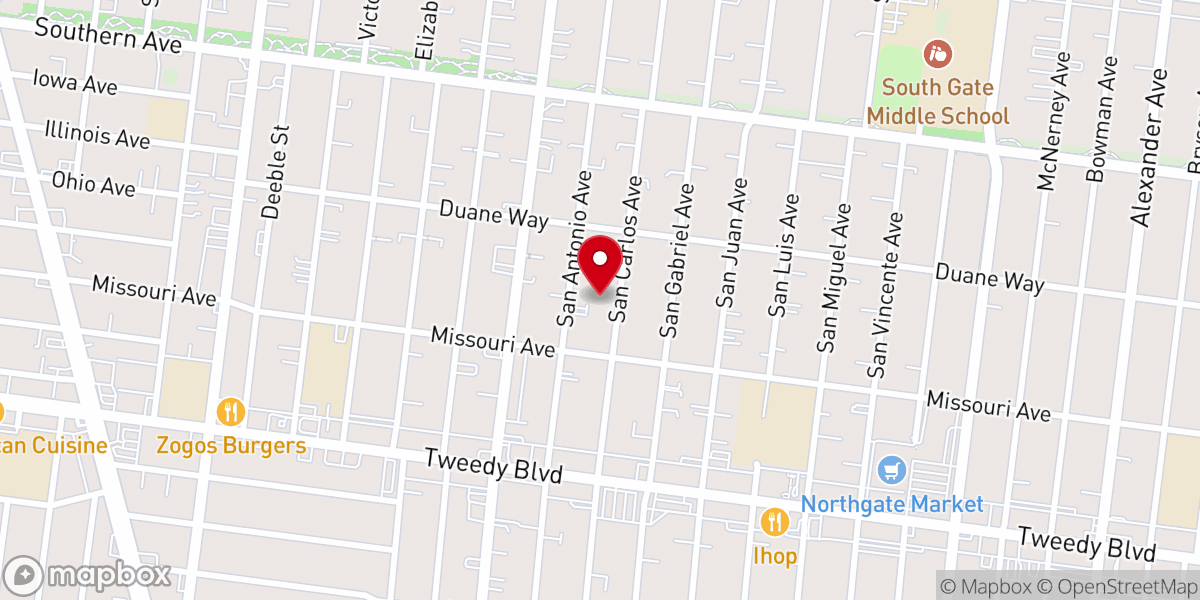 Map showing location of New Hope - Nueva Esperanza
