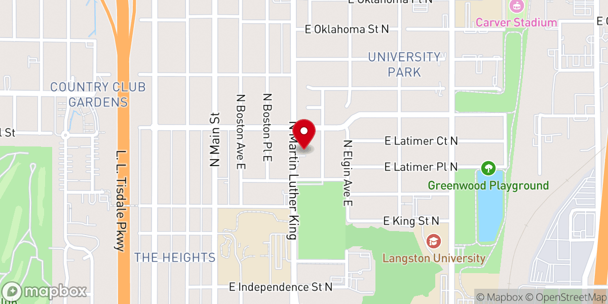 Map showing location of Mount Rose Baptist Church