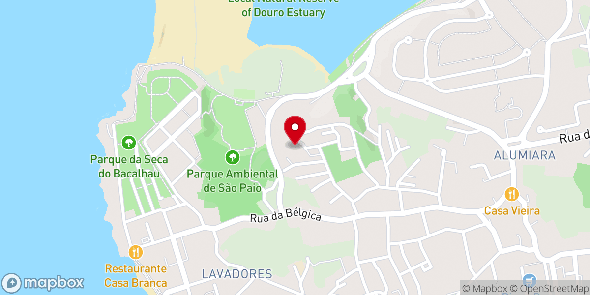 Map showing location of Igreja Evangélica Alemã do Porto